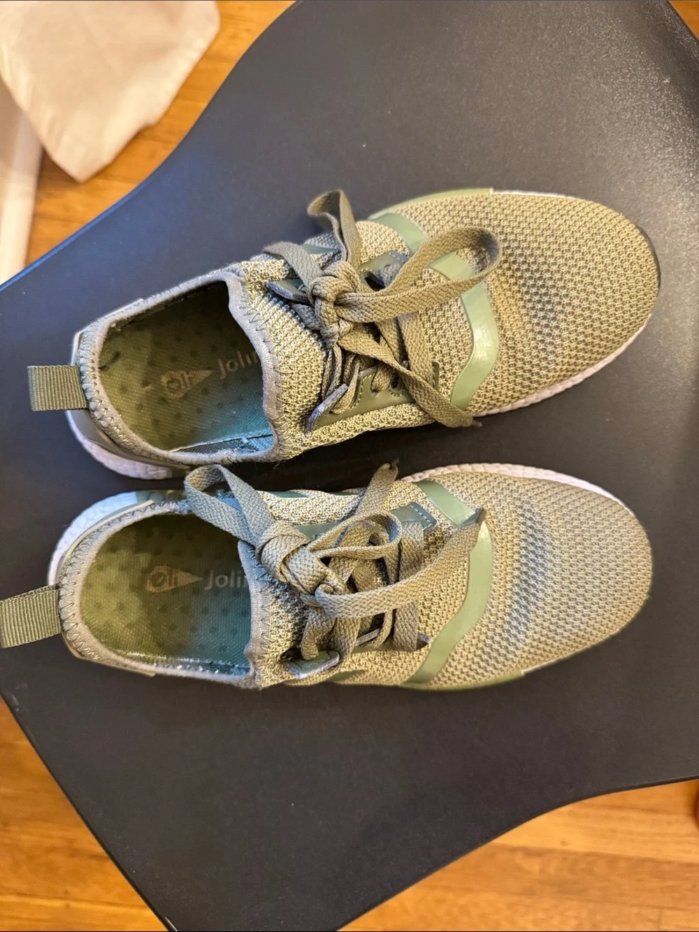 Olive Green Mesh Sneakers